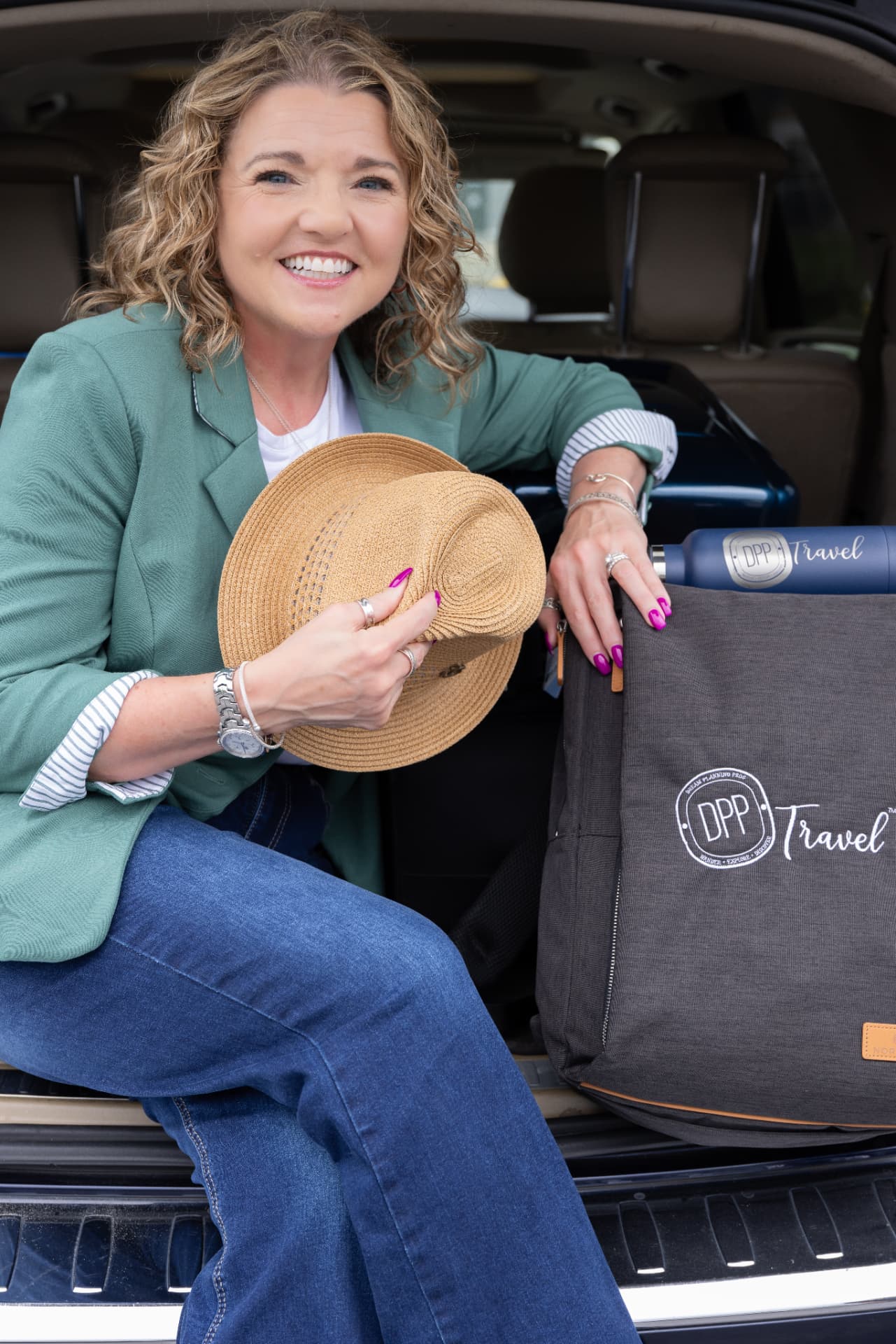 Tiffany Watt packing DPP Travel gear before a trip