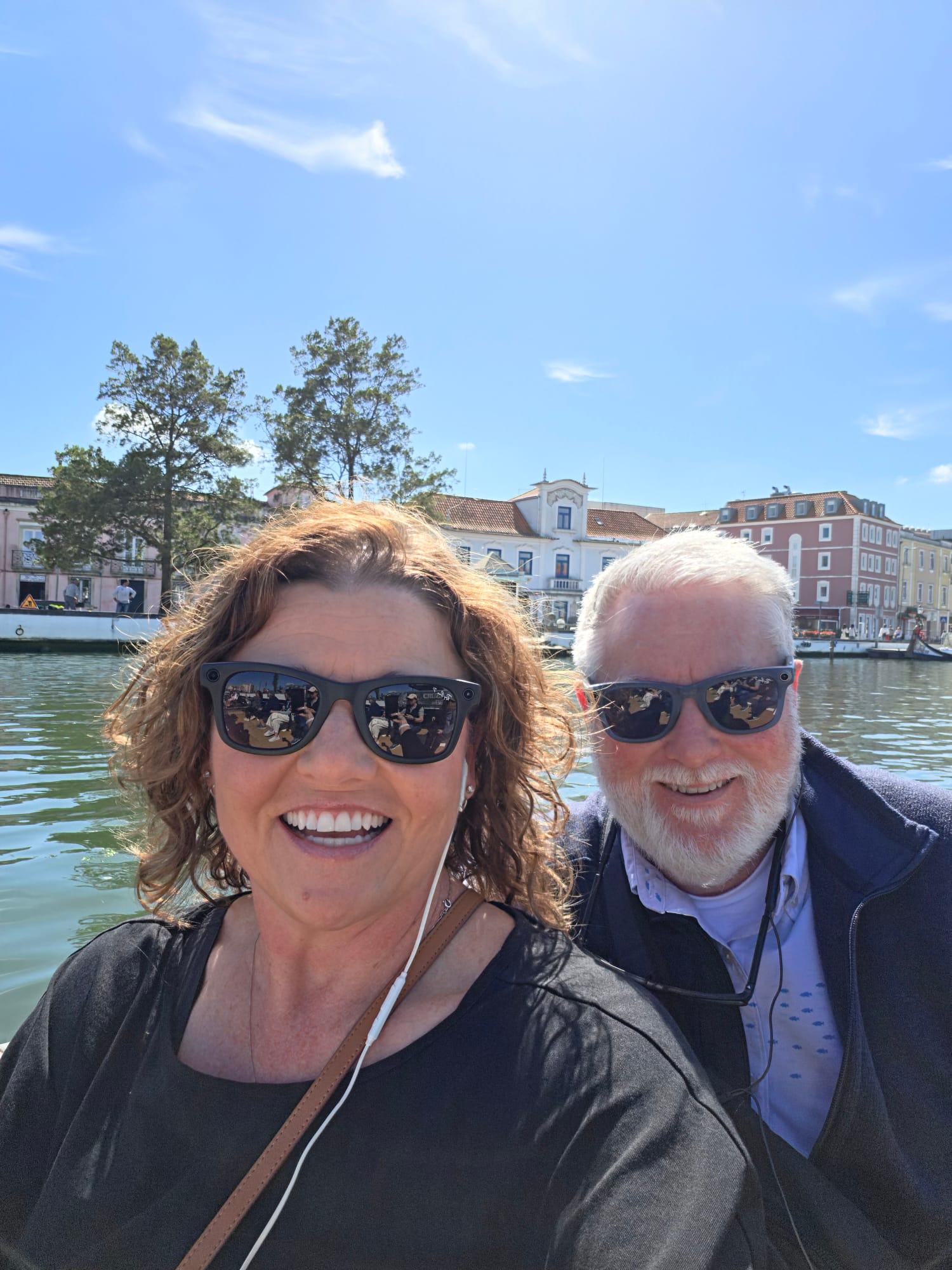 Tiffany Watt on a canal boat in Aveiro, Portugal