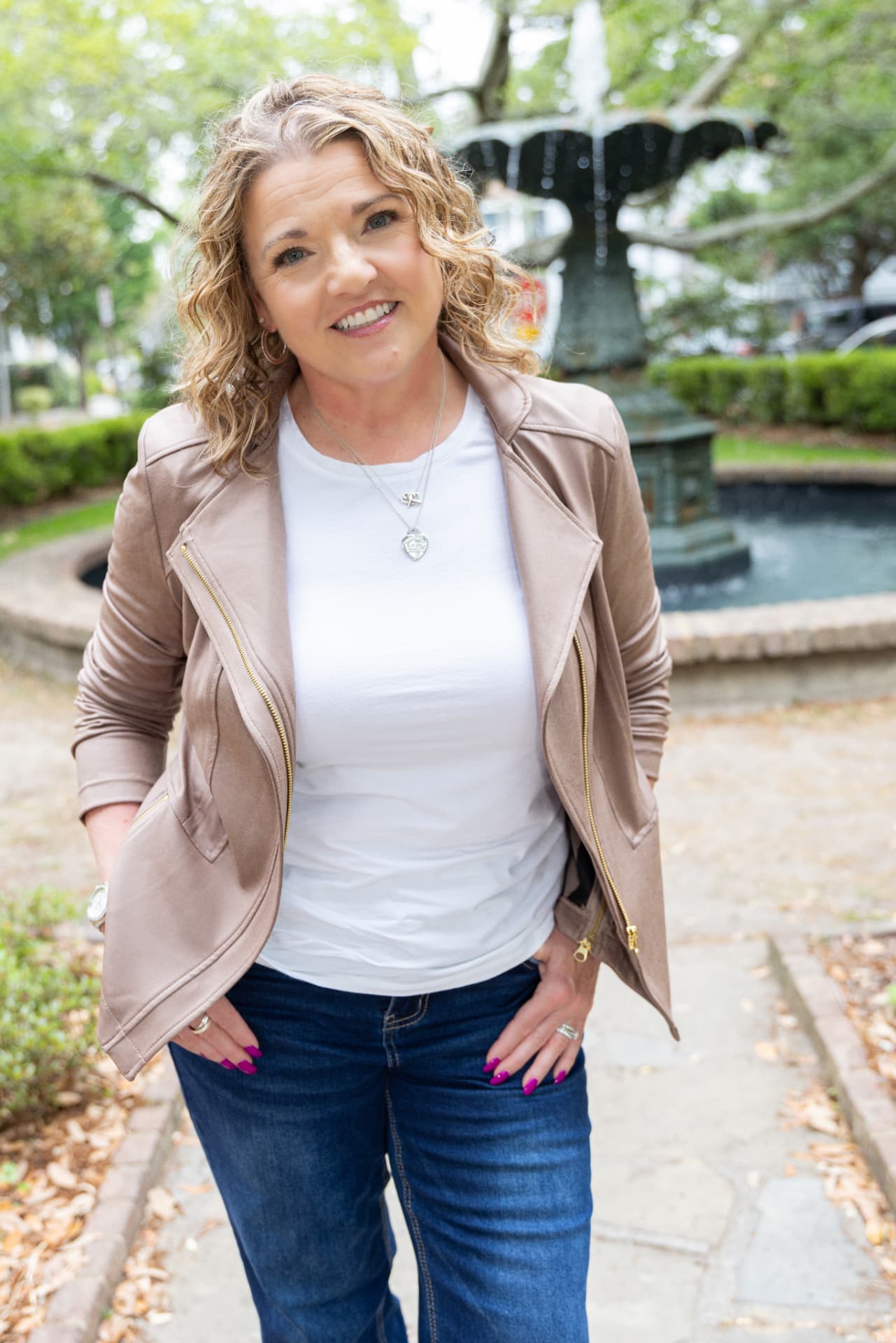 Tiffany Watt, Virtuoso-affiliated travel advisor, in a Charleston square